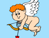 Disegno Cupido pitturato su arianna