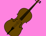 Disegno Violino pitturato su giulia <3 <3