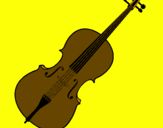 Disegno Violino pitturato su ludovica