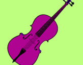 Disegno Violino pitturato su DALI