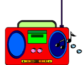 Disegno Radio cassette 2 pitturato su DALI