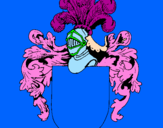 Disegno Blasone e casco pitturato su stemma cavalier