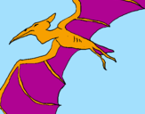 Disegno Pterodattilo II pitturato su pinosauro