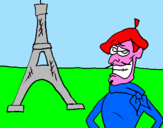 Disegno Francia pitturato su ELE