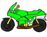 Disegno Motocicletta  pitturato su alessia