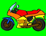 Disegno Motocicletta  pitturato su thomas