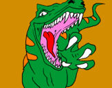 Disegno Velociraptor  II pitturato su susy