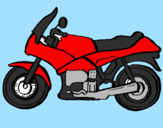 Disegno Motocicletta  pitturato su Emanuele