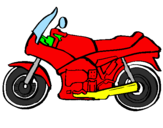 Disegno Motocicletta  pitturato su CHRISTIAN