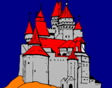 Disegno Castello medievale  pitturato su christian