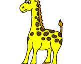 Disegno Giraffa pitturato su vincenzo pio 3anni