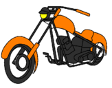 Disegno Motocicletta pitturato su paolo
