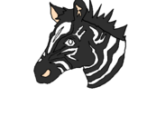 Disegno Zebra II pitturato su cuore