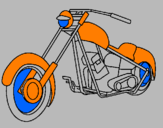 Disegno Motocicletta pitturato su sigismundo