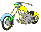 Disegno Motocicletta pitturato su super