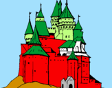 Disegno Castello medievale  pitturato su daniele