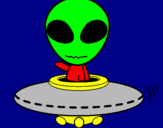 Disegno Alieno pitturato su federico  capasso