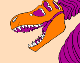 Disegno Scheletro di Tyrannosaurus rex pitturato su ggooll