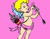 Disegno Cupido  pitturato su ilaria ciociola