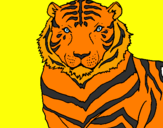 Disegno Tigre pitturato su ele