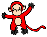 Disegno Scimmietta pitturato su BabySnoopy