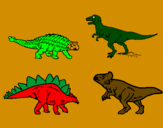 Disegno Dinosauri di terra  pitturato su stefano 11 maggio
