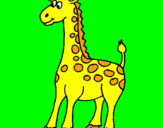 Disegno Giraffa pitturato su Daniele