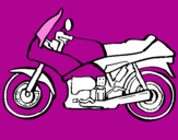Disegno Motocicletta  pitturato su riccardo