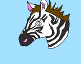 Disegno Zebra II pitturato su martina