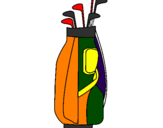 Disegno Bastoni da golf pitturato su golf