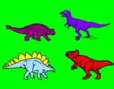 Disegno Dinosauri di terra  pitturato su FRANCESCCO