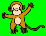 Disegno Scimmietta pitturato su sofy