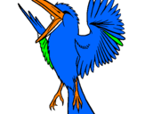 Disegno Uccello ribelle  pitturato su nicole
