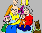 Disegno Famiglia pitturato su flavia   Manca