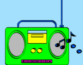 Disegno Radio cassette 2 pitturato su MANUEL