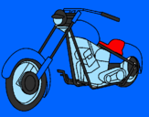 Disegno Motocicletta pitturato su giuseppe