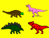 Disegno Dinosauri di terra  pitturato su stefano 11 maggio