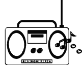 Disegno Radio cassette 2 pitturato su giacomo