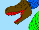 Disegno Scheletro di Tyrannosaurus rex pitturato su andrea06