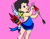 Disegno Cupido  pitturato su David