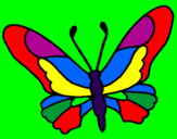Disegno Farfalla  pitturato su ALE-MIKY
