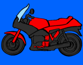 Disegno Motocicletta  pitturato su EMANUELE PIX