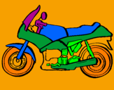 Disegno Motocicletta  pitturato su alibnmn