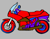 Disegno Motocicletta  pitturato su PAOLO