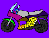 Disegno Motocicletta  pitturato su CRISTIANO