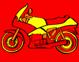Disegno Motocicletta  pitturato su RICCARDO