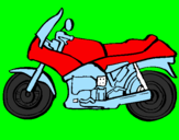 Disegno Motocicletta  pitturato su Domenico A.