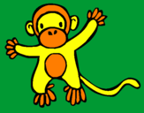 Disegno Scimmietta pitturato su GAIA