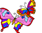 Disegno Farfalle pitturato su noemy
