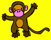 Disegno Scimmietta pitturato su nicole.5